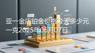 亚一金店铂金价格今天多少元一克2025年06月07日
