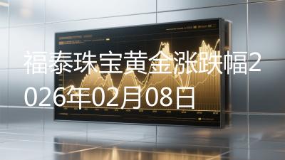 福泰珠宝黄金涨跌幅2026年02月08日