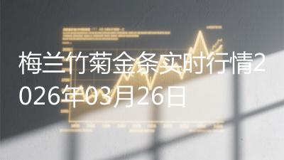 梅兰竹菊金条实时行情2026年03月26日