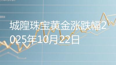 城隍珠宝黄金涨跌幅2025年10月22日