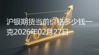 沪银期货当前价格多少钱一克2026年02月27日