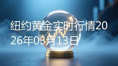 纽约黄金实时行情2026年03月13日