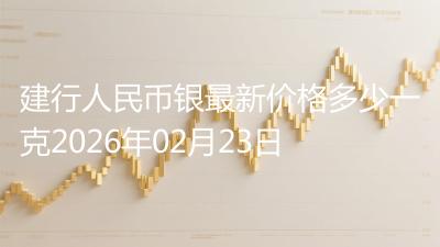 建行人民币银最新价格多少一克2026年02月23日