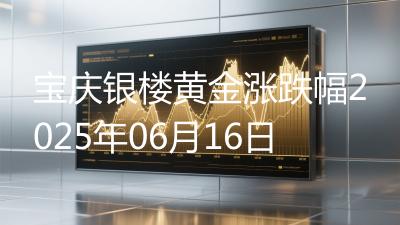 宝庆银楼黄金涨跌幅2025年06月16日