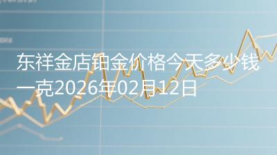 东祥金店铂金价格今天多少钱一克2026年02月12日