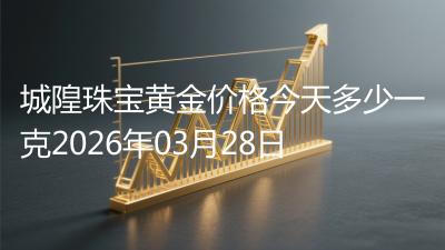 城隍珠宝黄金价格今天多少一克2026年03月28日
