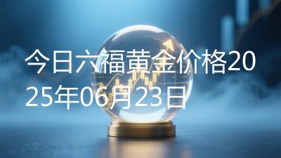 今日六福黄金价格2025年06月23日