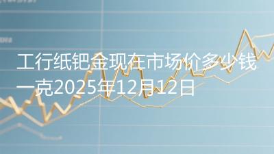 工行纸钯金现在市场价多少钱一克2025年12月12日