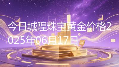 今日城隍珠宝黄金价格2025年06月17日