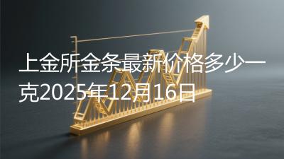 上金所金条最新价格多少一克2025年12月16日