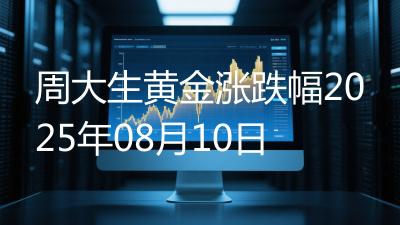 周大生黄金涨跌幅2025年08月10日