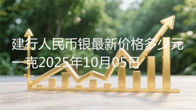 建行人民币银最新价格多少元一克2025年10月05日