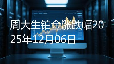 周大生铂金涨跌幅2025年12月06日