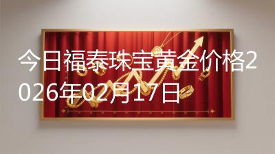 今日福泰珠宝黄金价格2026年02月17日