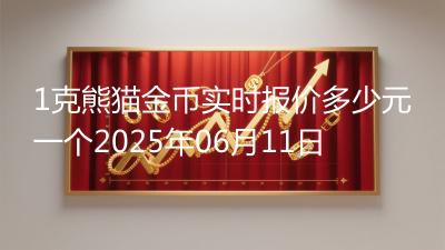 1克熊猫金币实时报价多少元一个2025年06月11日