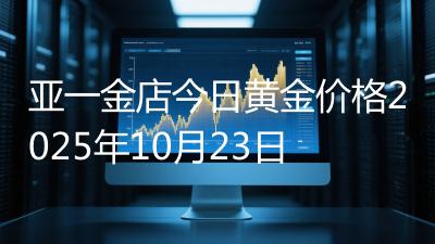 亚一金店今日黄金价格2025年10月23日