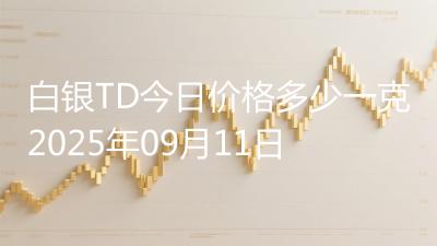 白银TD今日价格多少一克2025年09月11日