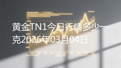 黄金TN1今日行情多少一克2026年03月04日