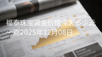 福泰珠宝黄金价格今天多少元一克2025年12月08日