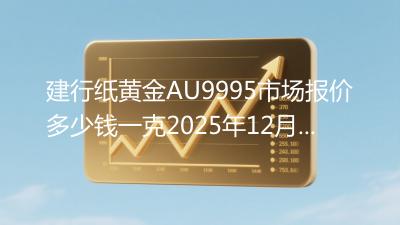建行纸黄金AU9995市场报价多少钱一克2025年12月23日