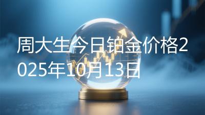 周大生今日铂金价格2025年10月13日