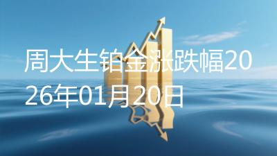 周大生铂金涨跌幅2026年01月20日