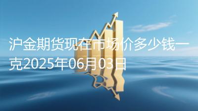 沪金期货现在市场价多少钱一克2025年06月03日