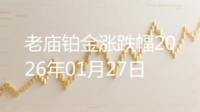 老庙铂金涨跌幅2026年01月27日