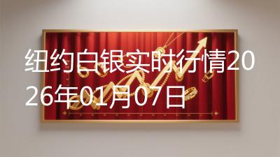 纽约白银实时行情2026年01月07日