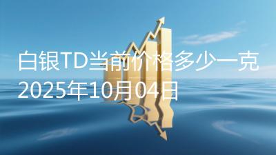 白银TD当前价格多少一克2025年10月04日