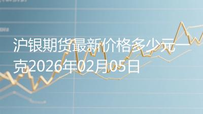 沪银期货最新价格多少元一克2026年02月05日