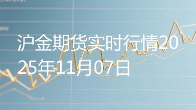 沪金期货实时行情2025年11月07日