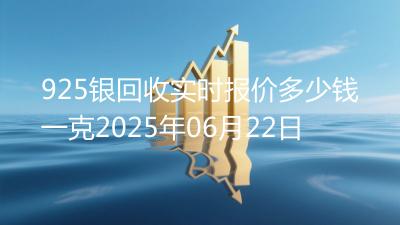 925银回收实时报价多少钱一克2025年06月22日