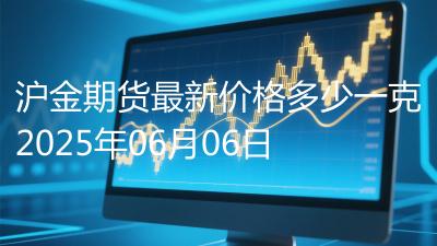 沪金期货最新价格多少一克2025年06月06日
