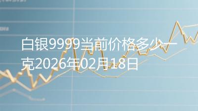 白银9999当前价格多少一克2026年02月18日