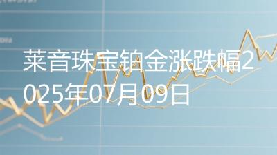莱音珠宝铂金涨跌幅2025年07月09日