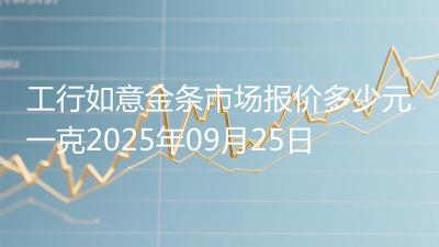 工行如意金条市场报价多少元一克2025年09月25日