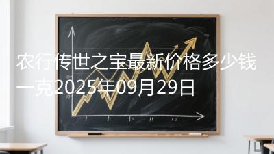农行传世之宝最新价格多少钱一克2025年09月29日