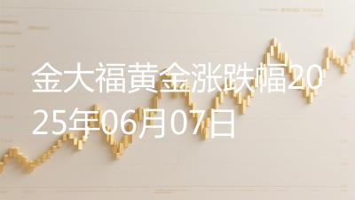 金大福黄金涨跌幅2025年06月07日