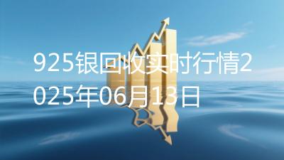 925银回收实时行情2025年06月13日