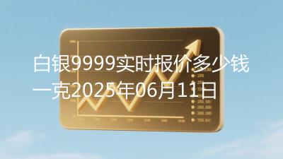 白银9999实时报价多少钱一克2025年06月11日