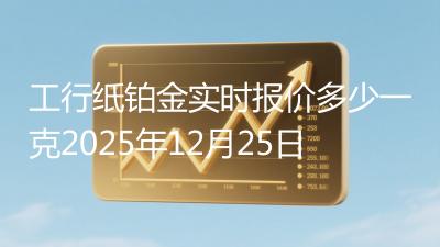 工行纸铂金实时报价多少一克2025年12月25日