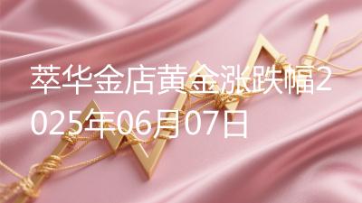 萃华金店黄金涨跌幅2025年06月07日