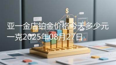 亚一金店铂金价格今天多少元一克2025年08月27日