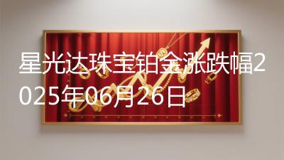 星光达珠宝铂金涨跌幅2025年06月26日