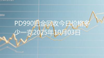 PD990钯金回收今日价格多少一克2025年10月03日