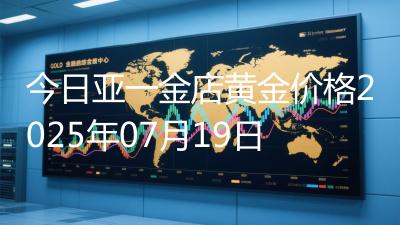 今日亚一金店黄金价格2025年07月19日