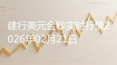 建行美元金钞实时行情2026年02月21日