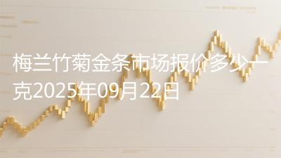 梅兰竹菊金条市场报价多少一克2025年09月22日