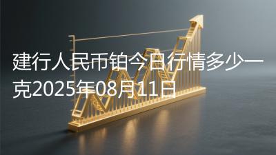 建行人民币铂今日行情多少一克2025年08月11日
